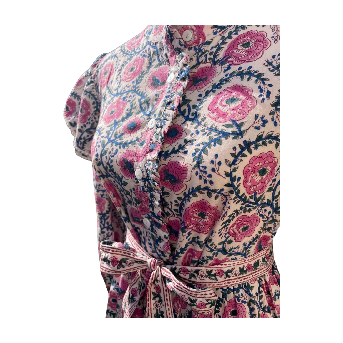 Hannah Pom Pom Dress (Purple) Short Sleeve