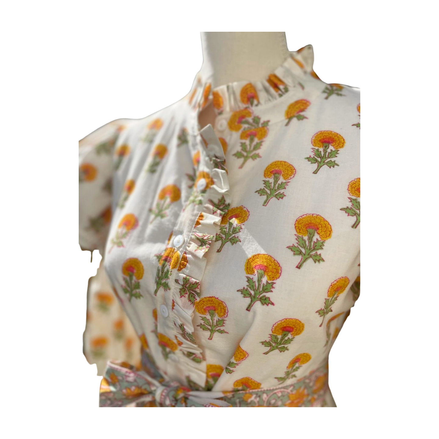 Hannah Pom Pom Dress (Yellow)