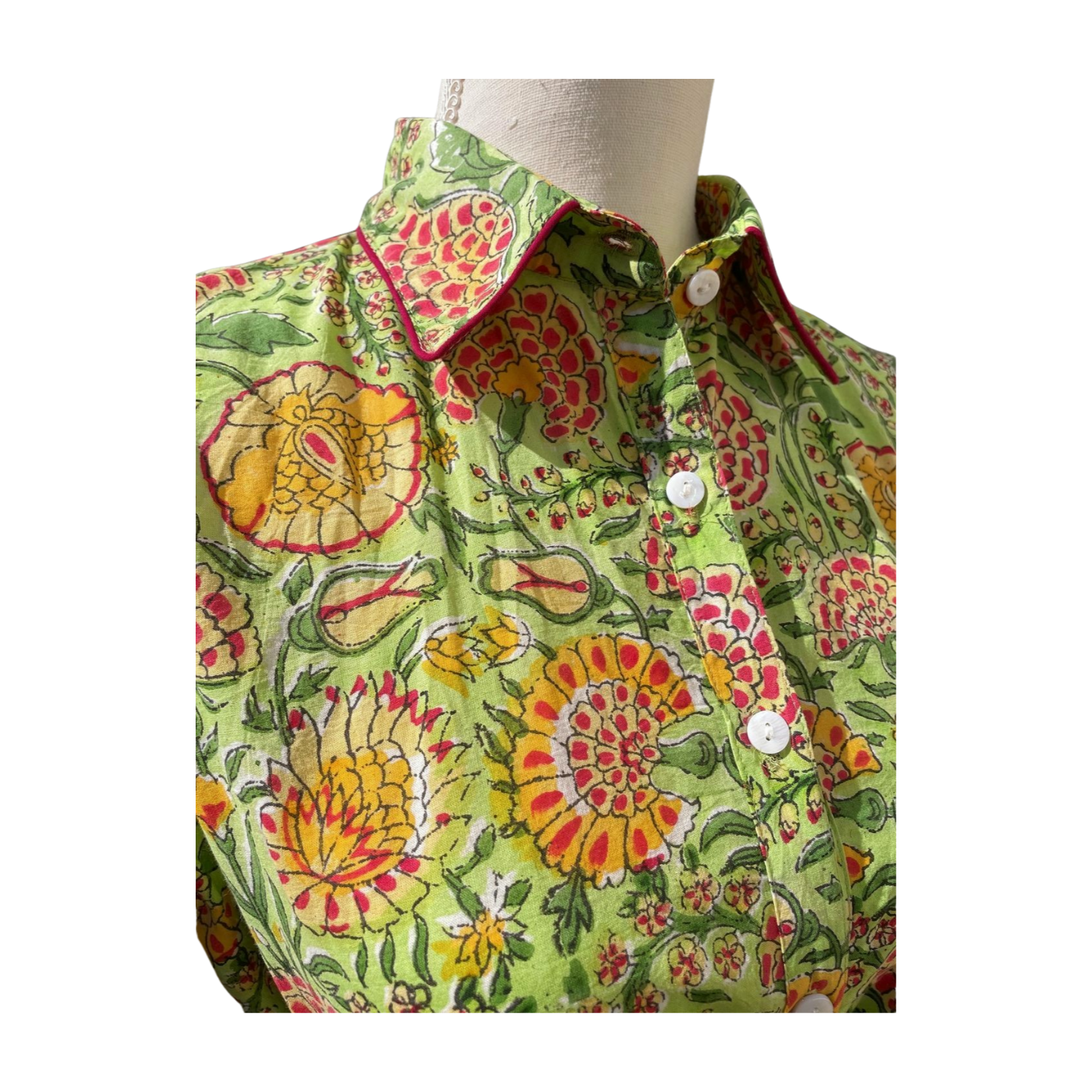 Gisele Shirt Dress (Bright Green)