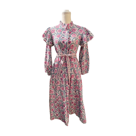 Hannah Pom Pom Dress (Purple)