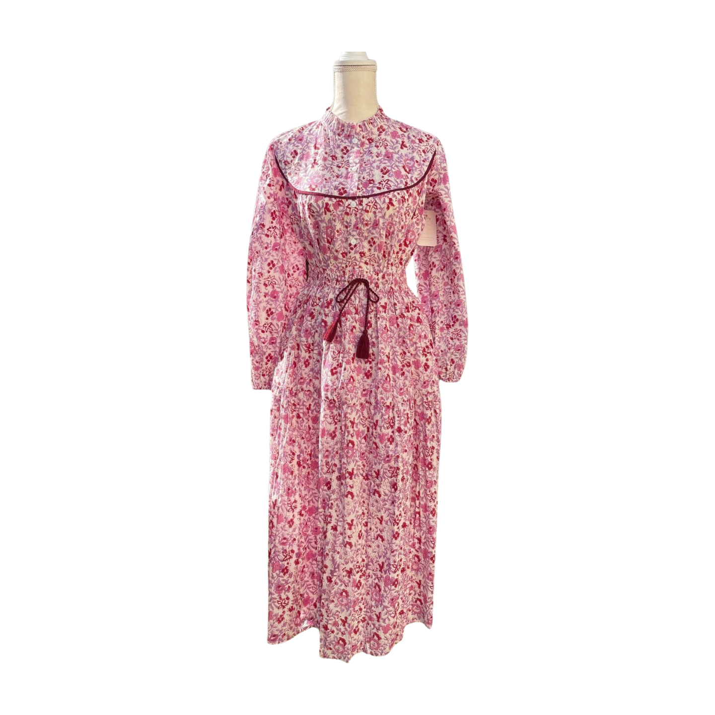 Maggie 2 Piece Skirt/Blouse Set (Purple/White)